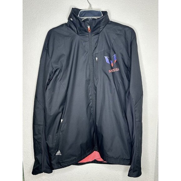 Adidas Jacket Mens Medium Black Lionel Messi Track Training Football Soccer - Picture 1 of 15